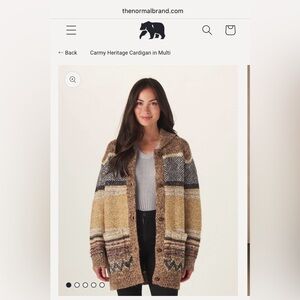 The Normal Brand Carmy Heritage Cardigan in Multi